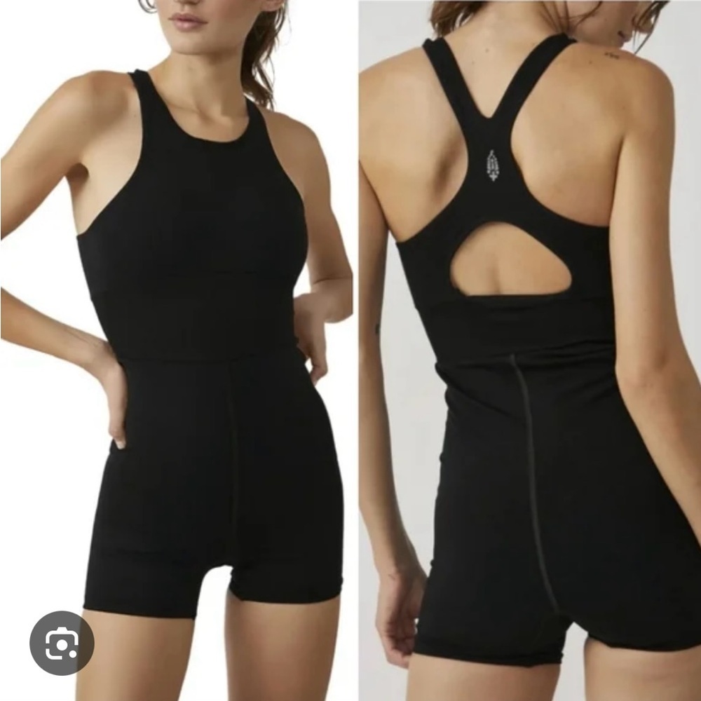 FP Movement by Free People EUC Every Single Time Runsie Black size XS/S